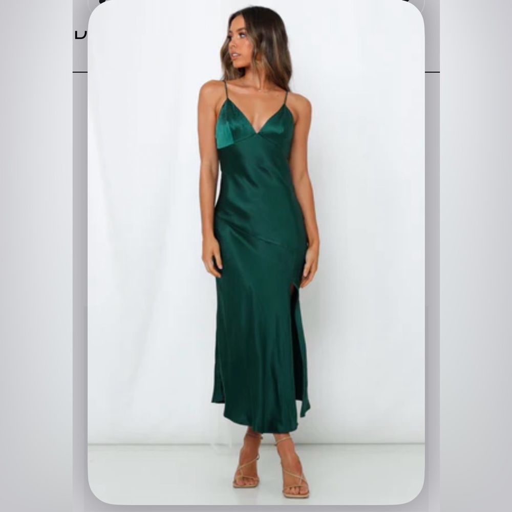 Hello Molly - Asking For A Friend Midi Dress Forest Green - XS